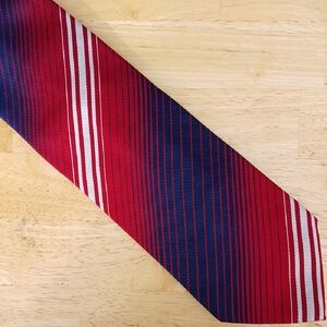 Gianfranco Ferre Red and Blue Striped Tie